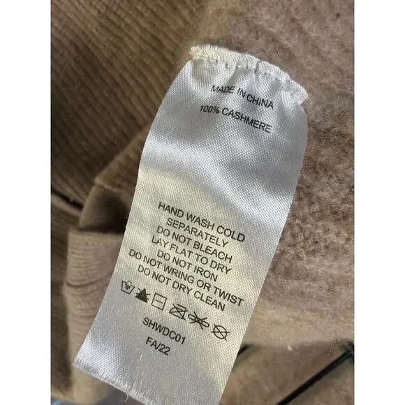 0125 Quince Mongolian Cashmere Boxy Cropped Cardigan Small - Picture 4 of 7